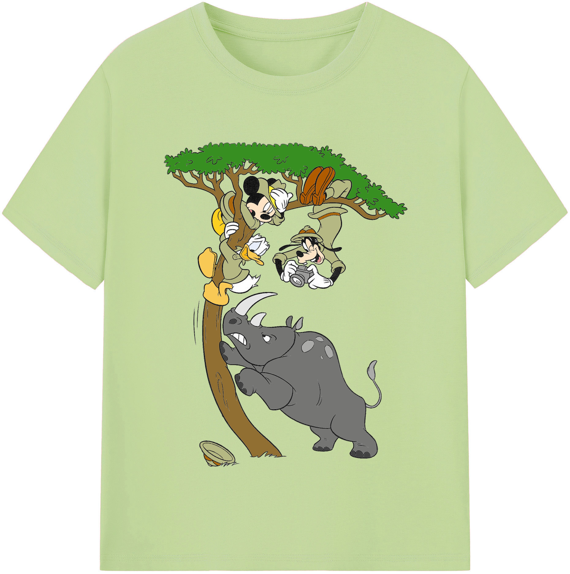 （画像用） ミッキーマウス Mickey Mouse 綿100％半袖Tシャツ（フロントプリント）